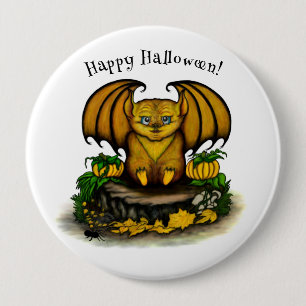 Niedliches Halloween-Becken Button