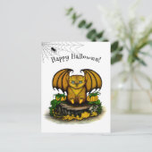 Niedliches Halloween-Becken Feiertagspostkarte (Stehend Vorderseite)