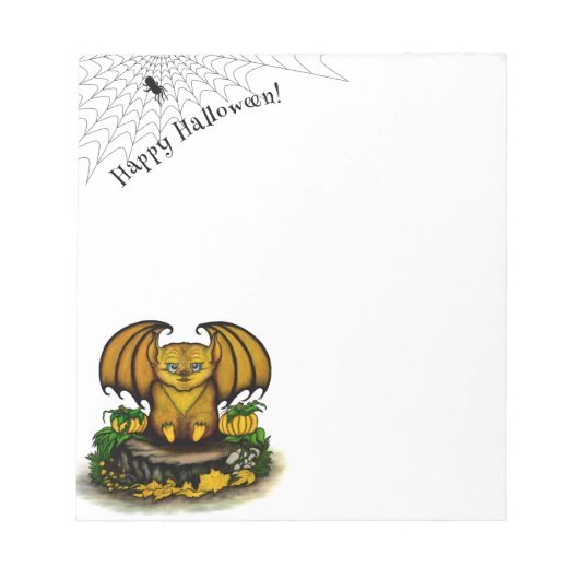 Niedliches Halloween-Becken Notizblock (Vorderseite)