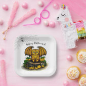 Niedliches Halloween-Becken Pappteller (Party)