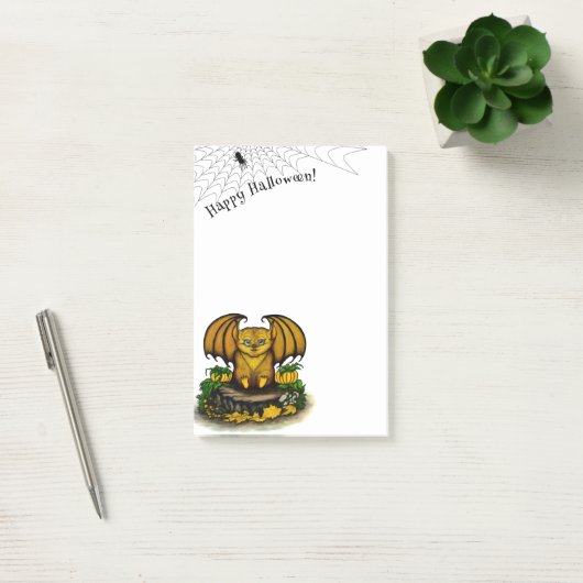 Niedliches Halloween-Becken Post-it Klebezettel (Büro)