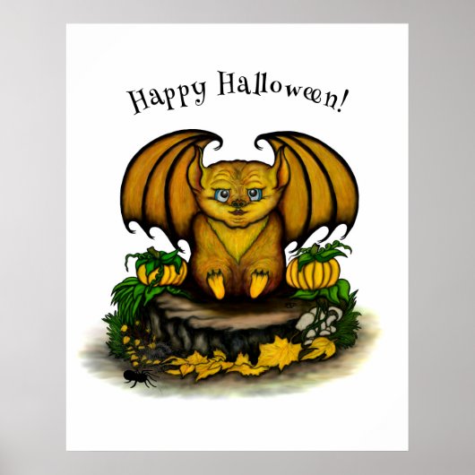 Niedliches Halloween-Becken Poster (Vorne)