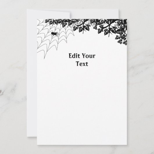 Niedliches Halloween-Becken Save The Date (Rückseite)