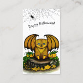 Niedliches Halloween-Becken Visitenkarte (Rückseite)