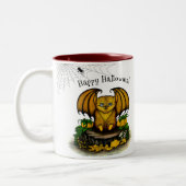 Niedliches Halloween-Becken Zweifarbige Tasse (Links)