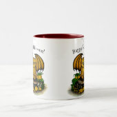 Niedliches Halloween-Becken Zweifarbige Tasse (Mittel)