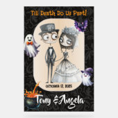 Niedliches Halloween-Begrüßungszeichen Acrylschild (Vorderseite)