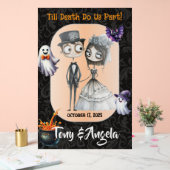 Niedliches Halloween-Begrüßungszeichen Acrylschild (Hochzeit)