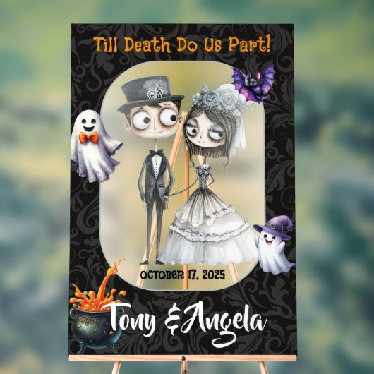 Niedliches Halloween-Begrüßungszeichen Acrylschild (Neutral)