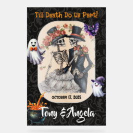 Niedliches Halloween-Begrüßungszeichen Acrylschild