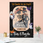 Niedliches Halloween-Begrüßungszeichen Acrylschild (Hochzeit)