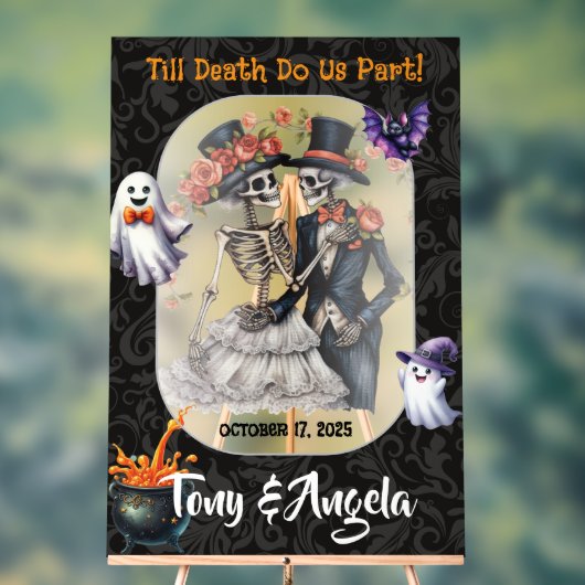 Niedliches Halloween-Begrüßungszeichen Acrylschild (Neutral)