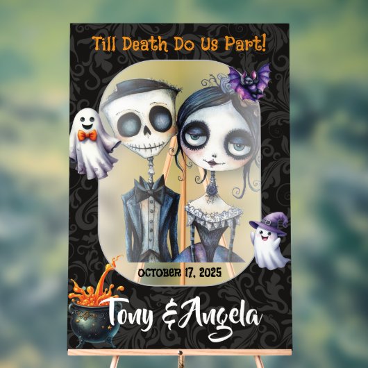 Niedliches Halloween-Begrüßungszeichen Acrylschild (Neutral)