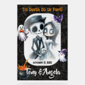 Niedliches Halloween-Begrüßungszeichen Acrylschild (Vorderseite)