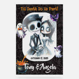 Niedliches Halloween-Begrüßungszeichen Acrylschild