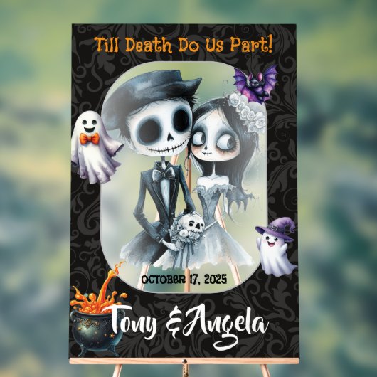 Niedliches Halloween-Begrüßungszeichen Acrylschild (Neutral)