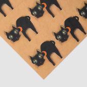 Niedliches Halloween Black Cats Tissue Paper Seidenpapier (Ausschnitt)