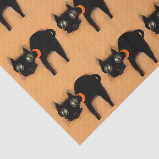 Niedliches Halloween Black Cats Tissue Paper Seidenpapier (Ausschnitt)