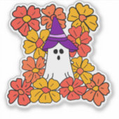 Niedliches Halloween-Blume-Feld Aufkleber (Vorderseite)