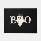 Niedliches Halloween "Boo" Geist mit Bow | Fußmatt Fußmatte (Vorderseite)
