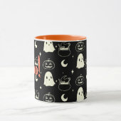 Niedliches Halloween-Boo-Ghost-Muster Tasse (Zentrum)
