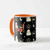 Niedliches Halloween-Boo-Ghost-Muster Tasse (Vorderseite Links)