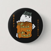 Niedliches Halloween Boo - Trick oder Treat Hallow Button (Vorderseite)