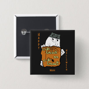 Niedliches Halloween Boo - Trick oder Treat Hallow Button