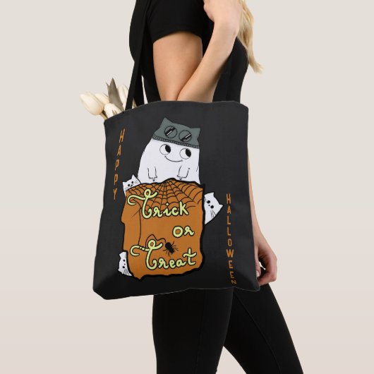 Niedliches Halloween Boo - Trick oder Treat Hallow Tasche (Von Nahem)