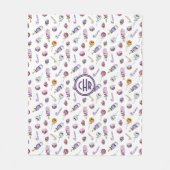 Niedliches Halloween Candy Leckereien Muster Fleecedecke (Vorderseite)