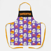Niedliches Halloween-Candy und Ghost-Muster Schürze (Vorderseite)
