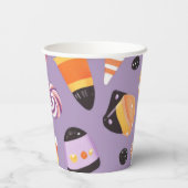 Niedliches Halloween Candycorn Pappbecher (Rückseite)