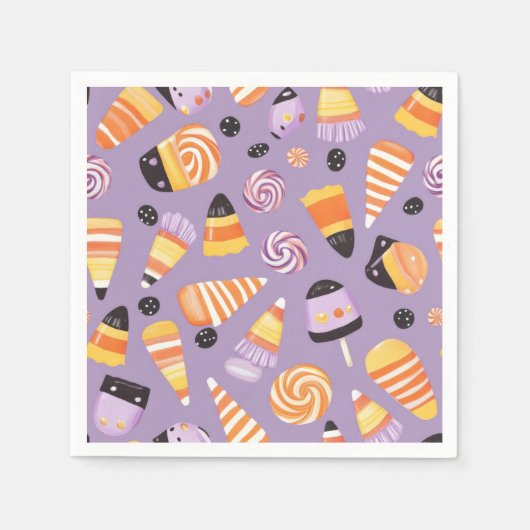 Niedliches Halloween Candycorn Serviette (Vorderseite)