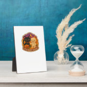 Niedliches Halloween Cat and Mummy Embroidery Patc Fotoplatte (Seite)