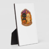 Niedliches Halloween Cat and Mummy Embroidery Patc Fotoplatte (Seite)