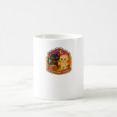 Niedliches Halloween Cat and Mummy Embroidery Patc Kaffeetasse (Mittel)