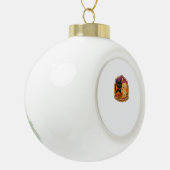 Niedliches Halloween Cat and Mummy Embroidery Patc Keramik Kugel-Ornament (Links)