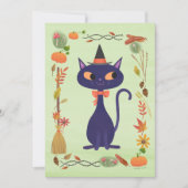 Niedliches Halloween Cat DIY Blank Einladung (Vorderseite)