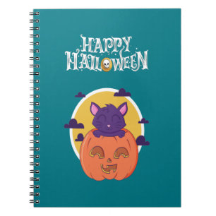 Niedliches Halloween Cat - glückliches Halloween Notizblock