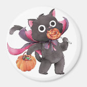 Niedliches Halloween Cat Magnet (Vorne)