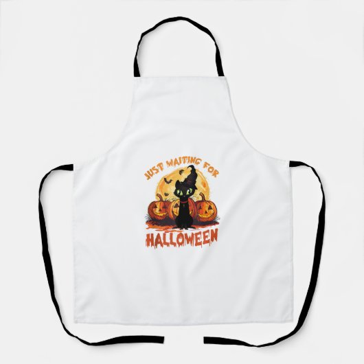 Niedliches Halloween Cat Shirt - Trick oder Treat Schürze (Vorderseite)