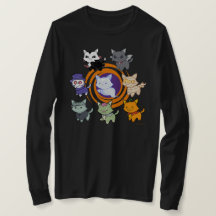 Niedliches Halloween-Cats-Shirt