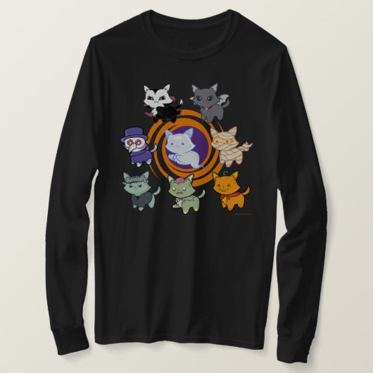Niedliches Halloween-Cats-Shirt T-Shirt (Design vorne)
