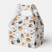 Niedliches Halloween-Cats- und Geistermuster Geschenkschachtel (Rückseite)