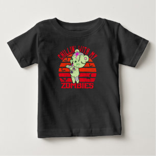 Niedliches Halloween Chillin' mit meinem Zombies-T Baby T-shirt