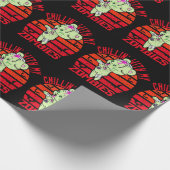 Niedliches Halloween Chillin' mit meinem Zombies-T Geschenkpapier (Ecke)