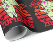 Niedliches Halloween Chillin' mit meinem Zombies-T Geschenkpapier (Rolleneckpunkt)