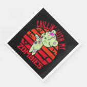 Niedliches Halloween Chillin' mit meinem Zombies-T Serviette (Ecke)