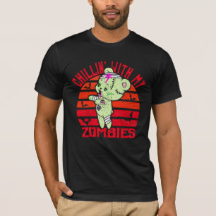 Niedliches Halloween Chillin' mit meinem Zombies-T T-Shirt