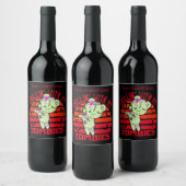 Niedliches Halloween Chillin' mit meinem Zombies-T Weinetikett (Flaschen)